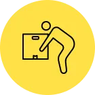 an icon of a man lifting a box
