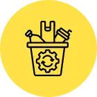 an icon of tools in a container
